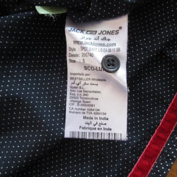 Men's Jack & Jones 100% Cotton Blue Shirt Size Small - Picture 3 of 4
